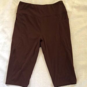 baleaf Brown Exercise pants/leggings Size Large with side Pockets